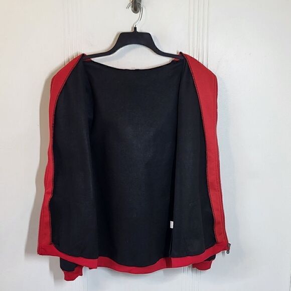 Plus Size Guns N Roses Black & Red Women's Zip Up Jacket  With Hood - Picture 4 of 9